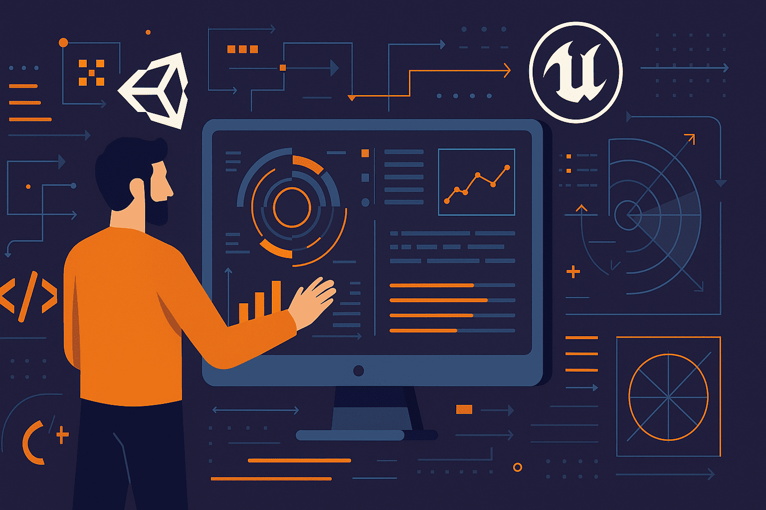 Crea indicadores visuales avanzados en Unity y Unreal